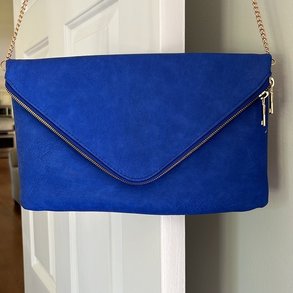 Look at this super cute Royal Blue Envelope Clutch/Purse! - Picture 1 of 14